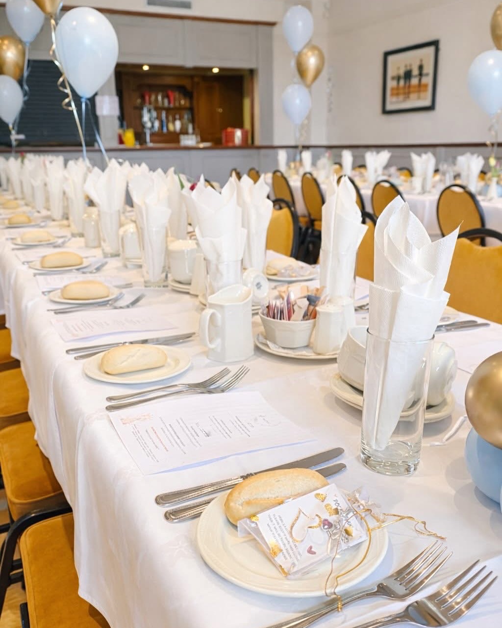 Tables set and ready for your guests